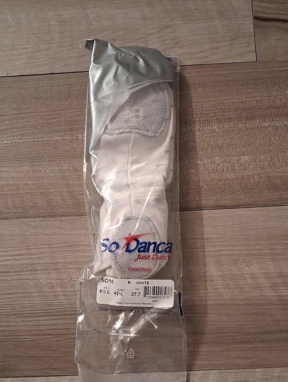 So Danca SD16 White Men's Or Women's Ballet Shoes Size 8.5L Width B (M)